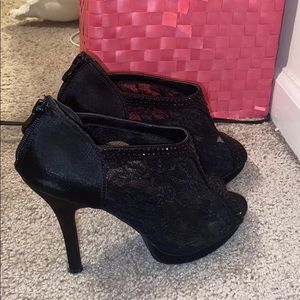 black heels, size 9